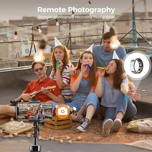 Smart Ring for Women & Men, Health Tracker Ring, Fitness Tracker Ring | Blood Pressure,Temperature, Heart Rate, SpO2, HRV & Stress, IP68 Waterproof, Sleep Tracker, No App Fee (Gold, 7#) thumbnail 8