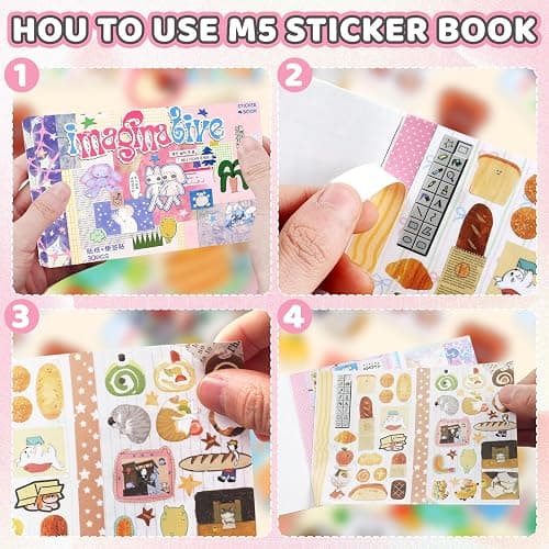 1200Pcs Japanese Sticker Book Kawaii Heisei Retro Stickers for Journaling Adults Y2k Cute Scrapbook Stickers Travel Bulk Pink Purple Aesthetic Korean Sticker Toploader Decor Manga Style Gifts 30 Page thumbnail 6