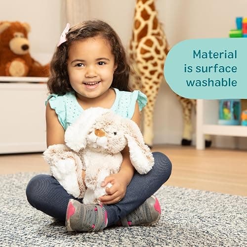 Melissa & Doug Burrow Bunny Stuffed Animal Plushie with Big Feet, Floppy Ears & Fluffy Tail, Adorable Pretend Play Toddler Toys for Girls & Boys 3+ thumbnail 6