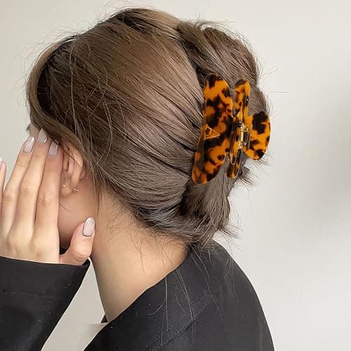 Fohufo Initial Cute Hair Clips - Tortoise Shell Letter Elegant Hair Claw Clips, Fashion Glitter Claw Clips Durable Hair Clips, Wedding Gift, Bridesmaid Gifts, Birthday Gifts, Christmas Gift, Letter J thumbnail 4