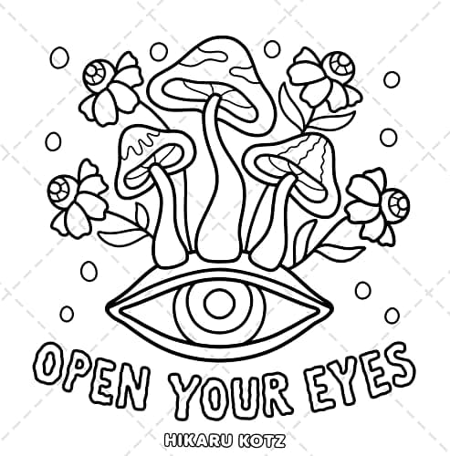 Trippy & Groovy: Psychedelic Coloring Book thumbnail 7