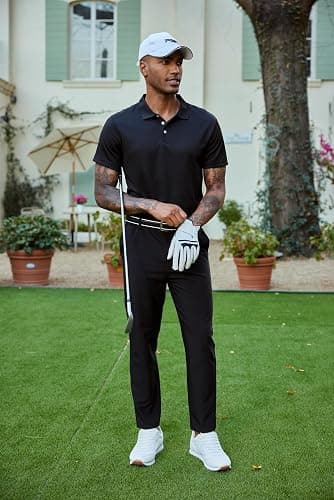 PINSPARK Golf Polo Shirts for Men Quick Dry Short Sleeve Collared Shirt Slim Fit Summer Casual Polos Shirt thumbnail 7