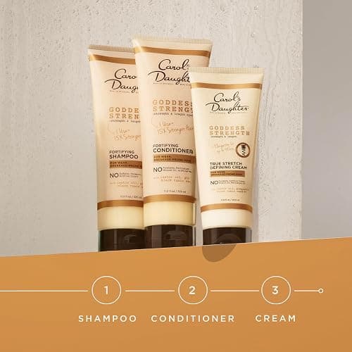 Carol's Daughter Goddess Strength True Stretch Defining Hair Cream with Castor Oil, Moisturizing Hair Care to Define Curly and Wavy Hair for Up To 48HR, 200ML - Elongation Cream thumbnail 10