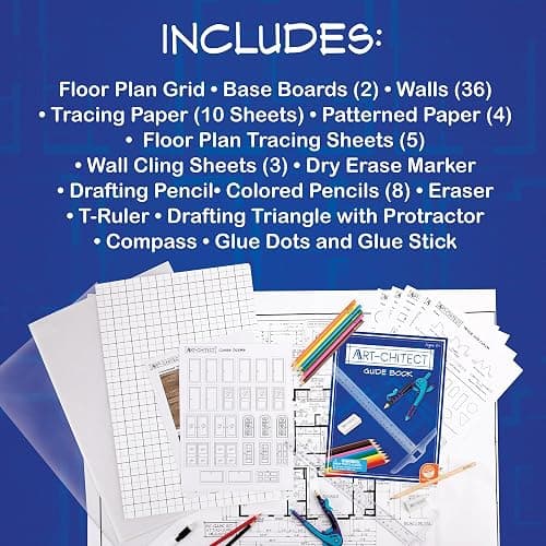 MindWare Art-chitect Home Model Building for Kids – 3D Architectural Design Kit for Kids Ages 8 and Up – Learn The Basics of Architecture As You Design Start to Finish thumbnail 6