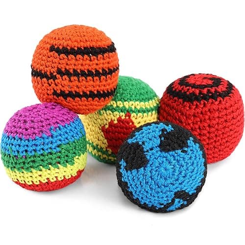 Blulu Funny Assorted Colors Woven Kickball Soft Knitted Kick Balls for Children and Beginners - Image 1