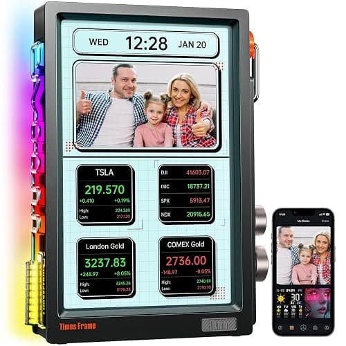 Divoom TimesFrame – 10.1" WiFi 6 Digital Picture Frame & Smart Desk Display, No Subscription | 64GB | Send Photos, Videos & AI Styles + Live Widgets (Weather, Calendar, etc)–Perfect Personalized Gift - Image 1