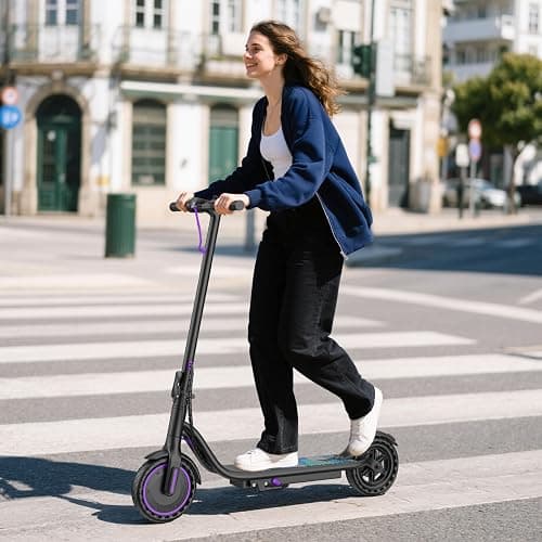 Sigravy Electric Scooter for Adults, Foldable Commuter E Scooter for Teens, 350W Motor, 19 MPH, Up to 21 Miles Range, 8.5" Solid Tires, Cruise Control, Dual Brakes, LED Display thumbnail 9