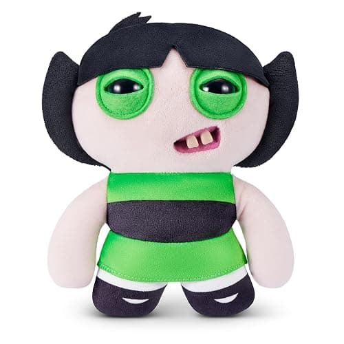 Fuggler Powerpuff Girls 9-Inch Plush Toy (Buttercup) by ZURU – Funny Ugly Monster Stuffed Animal with Human-Like Teeth, Collectible Plush for Kids, Tweens, Teens, Adults & Cartoon Fans - Image 1