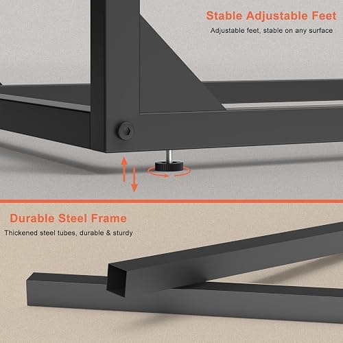 Sunexinlo C-Shaped Side Tables for Small Spaces – Convenient and Versatile Snack Tables for Living Room, Bedroom, or Office Use, for Sofa or Bedside (Black) thumbnail 5