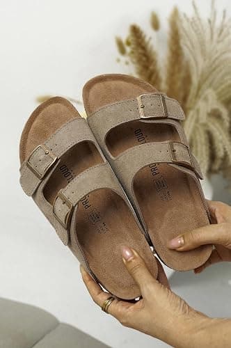 Project Cloud 100% Genuine Leather Flat Sandals Women 2026 Beach Essentials Womens Sandals Memory Foam Vacation Essentials Slides for Women Footwear (Venita) thumbnail 2