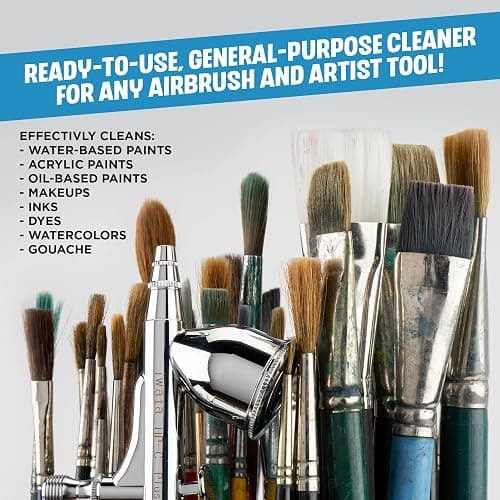 Medea Airbrush Cleaner 16 oz – Ready-to-Use Solution for Airbrushes, Paint Brushes & Artist Tools – For Acrylic, Oil & Water-Based Paints, Inks, Dyes, Watercolors and Gouache. Deep Cleans & Flushes thumbnail 3