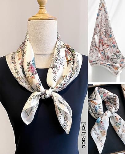 Dailyacc Hair Bandanas Scarf For Women Lightweight Fashion Neck Silk Satin Head Scarves For Sleeping Handbags Scarf thumbnail 6