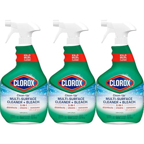 Clorox Clean-Up Multi Surface Cleaner Bleach Spray, Original, All Purpose Cleaning Spray Bottle, Mold and Mildew Cleaner, 32 Fl Oz., Pack of 3 thumbnail 11