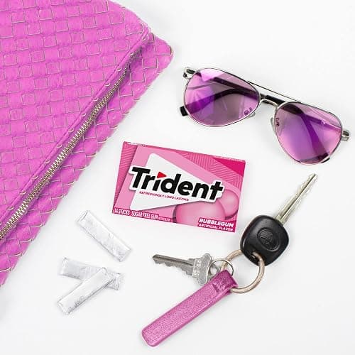Trident Bubblegum Sugar-Free Chewing Gum, 12 Packs of 14 Pieces (168 Total Pieces) thumbnail 6