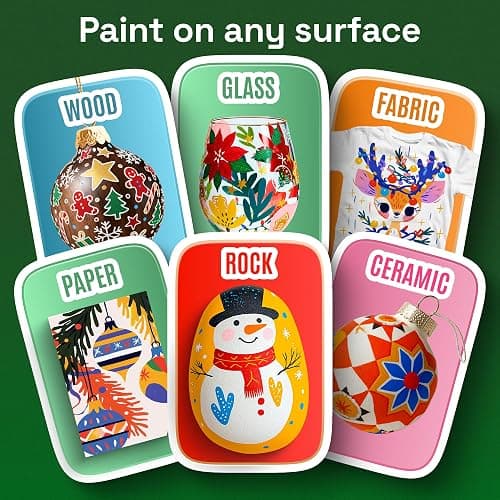 ARTISTRO 24 Acrylic Paint Markers for Rock, Fabric, Wood, Glass, Craft, Decoration - Dual-Tip Paint Pens - Stocking Stuffers, Christmas Gift Idea for Teens, Grandkids, Kids - Art Supplies thumbnail 4