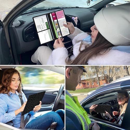 Kakurookie Car Registration and Insurance Holder, with Magnetic Closure for License, Cards and Documents, All Vehicle Needs and Car Accessories (Leopard-Black) thumbnail 6