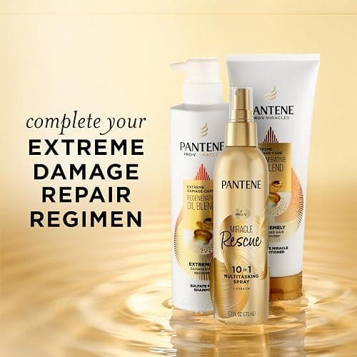 Pantene Miracle Rescue 10in1 Multitasking Spray - Heat Protection, Detangles, Repairs Damaged, Dry Hair, Improves Shine, Leave-In Conditioning Treatment with Keratin and Pro-Vitamin B5, 5.7 oz thumbnail 7