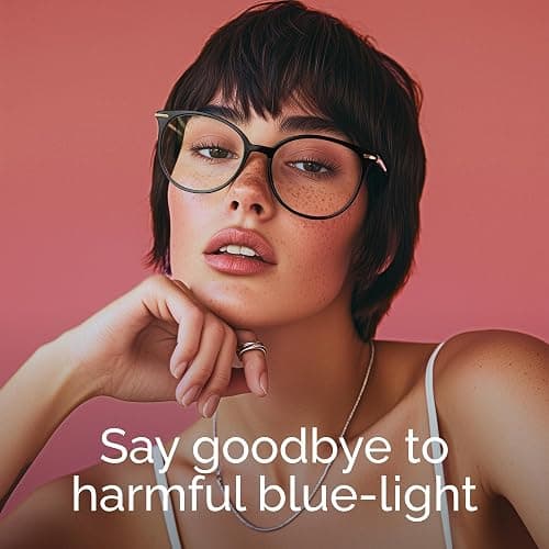 Gaoye Blue Light Blocking Glasses - Trending Round TR90 Frames, Metal Arms, UV400 Protection - Matching Soft Case thumbnail 2