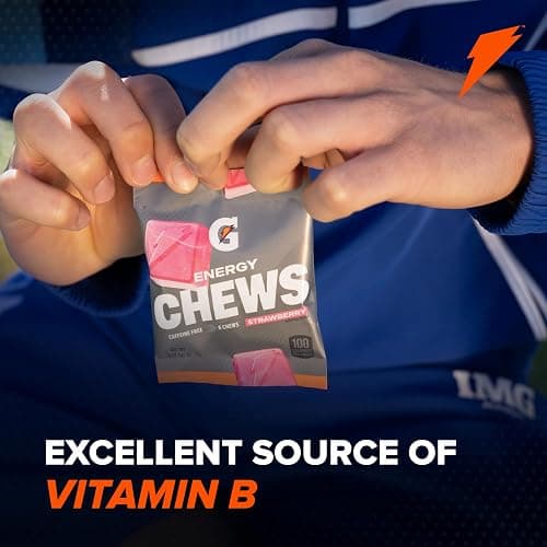 Gatorade Energy Chews, 4 Flavor Variety Pack, 1.06 oz Pouches, (8 Pack) | Caffeine Free, B12, 100 Calorie Pouches thumbnail 5