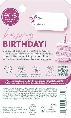 eos 24H Moisture Super Balm- Birthday Cake, Shea Butter 0.35 fl oz thumbnail 7