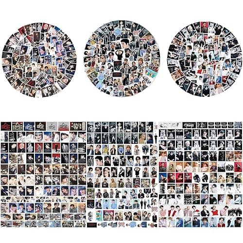 300PCS Stray-Kids Stickers Set, Cute Stickers for Door, Car, Skateboard, Cellphone for Fans (Black) thumbnail 5