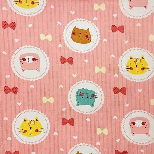 Cat Fabric Fat Quarters Bundles Cute Animal Pattern Cotton Quilting Fabric for Sewing Crafting 18" x 22" (7pcs) SZRUIZFZ thumbnail 5