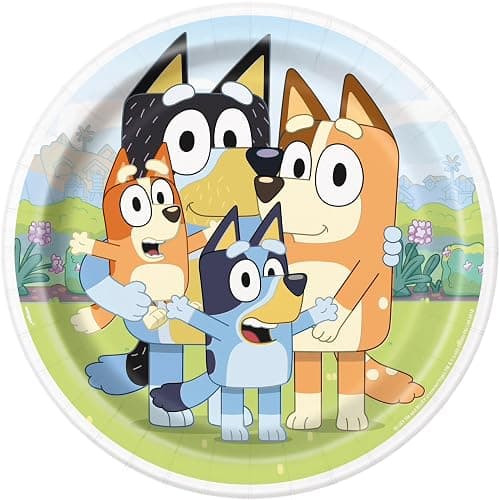 Bluey Birthday Party Supplies Bundle81 Official Licensed Items: Dessert Plates, Dinner Plates, Napkins, Cups, Tablecloth thumbnail 4