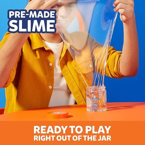 Elmer's Gue Premade Slime, Variety Pack, Includes Clear Slime, Glow in the Dark Slime, Crunchy Slime, 4 Count - Assorted thumbnail 8
