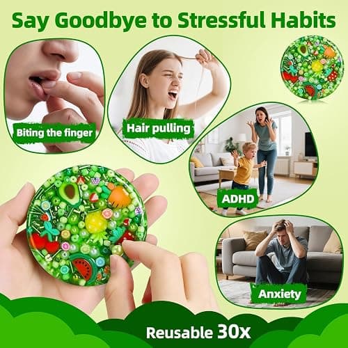 Reusable Picky Fidget Pad with Mold, Microwaveable 30 Times Sensory Skin Picking Fidget Toys, Portable Picking Pad for On-The-Go Use, Gift for Adults with Anxiety, ADHD, OCD, Dermatillomania thumbnail 3