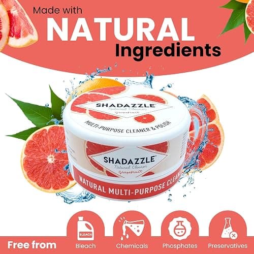 Shadazzle Natural All Purpose Cleaner and Polish – Eco friendly Multi-purpose Cleaning Product (1 Pack, Grapefruit) thumbnail 3