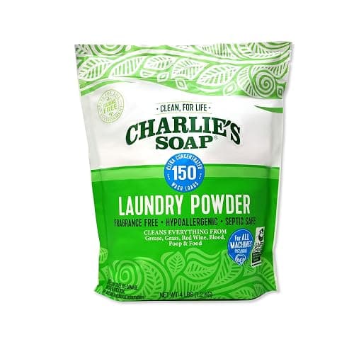 Charlie’s Soap Laundry Powder New (150 Loads, 1 Pack) Fragrance Free Hypoallergenic Plant Based Deep Cleaning Laundry Powder – Biodegradable Eco Friendly Sustainable Laundry Detergent - Image 1