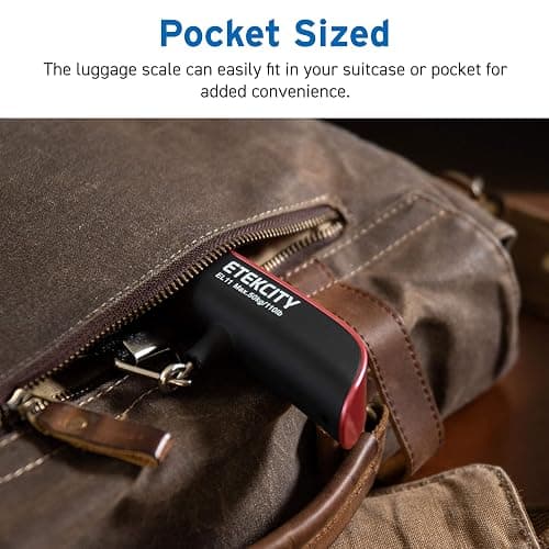 Etekcity Luggage Scale, Digital Weight Scales for Travel Accessories Essentials Suitcases , Portable Handheld Scale with Temperature Sensor, Rubber Paint, 110 Pounds, Battery Included | Travel Essentials, Air Travel, Suitcase, Hanging Hook, Rubber Grip, Battery Included, Easy-to-Read Display thumbnail 5