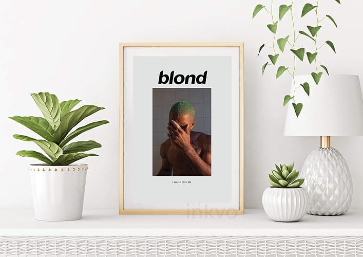 Inkvo Frank Ocean Blond Poster, Album Cover Music Poster, Channel, Blonde, Aesthetic Room Wall Decor, Not Framed, 11 by 17 inches, Premium Silk Art Print by thumbnail 6