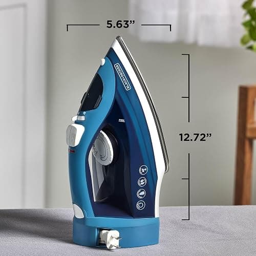 BLACK+DECKER Steam Iron for Clothes with Retractable Cord, Vertical Steaming, Anti-Drip Design, Spray Mist and Auto Clean Button, 1200W thumbnail 2