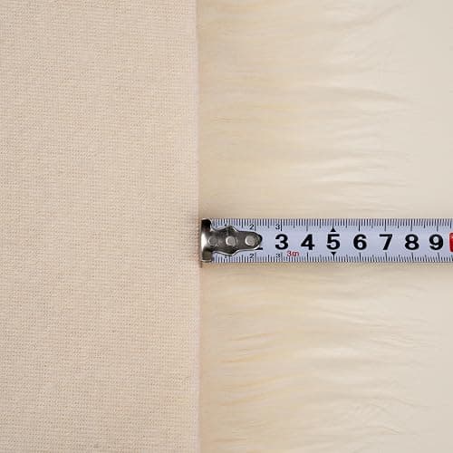 Qidkeo Ivory Faux Fur Fabric by The Yard for Crafts 18" X 61" Inch Wide Furry Fabric for Sewing, Costumes, Upholstery & Pillows Long Pile Faux Fur(Ivory,Half Yard) thumbnail 5
