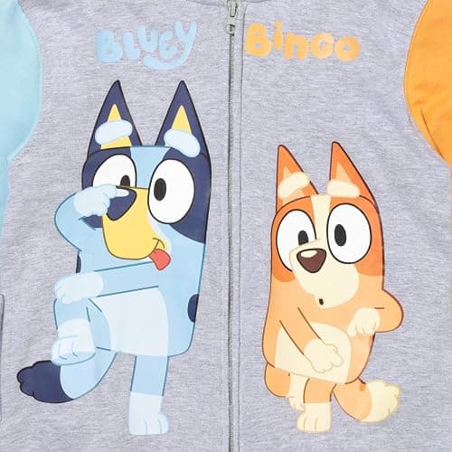 Bluey Fleece Zip Up Hoodie Toddler to Big Kid Sizes (2T - 10-12) thumbnail 4