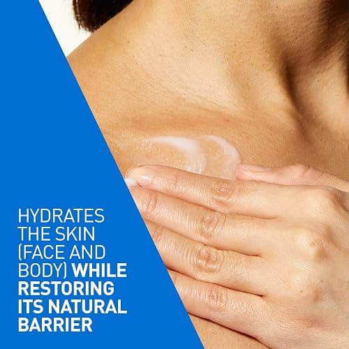 CeraVe Moisturizing Lotion, Daily Lightweight Face & Body Moisturizer with Hyaluronic Acid & Ceramides, Suitable for Dry & Sensitive Skin, Fragrance-Free, Non-Comedogenic & Allergy Tested, 473 mL thumbnail 4