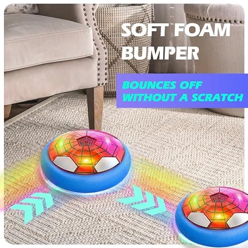 Hover Soccer Ball, Air Floating Soccer with LED Lights & Foam Bumper, Indoor Soccer Toys for Kids Ages 5-12, Ideal Easter Birthday for 4 5 6 7 8 9 10 11 12 Year Old Boys Girls thumbnail 3