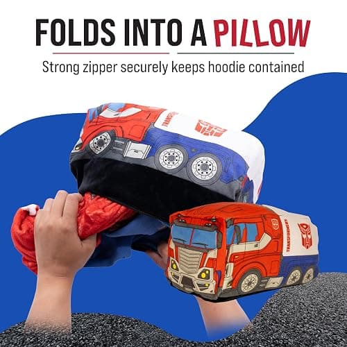 Transformers Plushible Wearable Blanket Hoodie, Hasbro Optimus Prime, 2-in-1 thumbnail 3