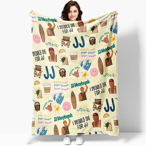 50'' x 40'' JJ Movie Inspired Gift Dating Flannel Blanket Maybanks, TV Show Throw House, Ultra-Soft Single Sided OBX Blankets All Seasons Warm Cozy for Sofa Chairs Bed Office Home Gift Fans Women Men - Image 1