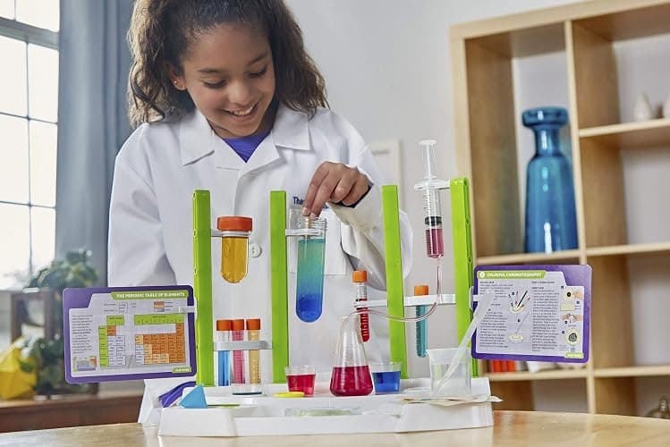 Thames & Kosmos Ooze Labs Chemistry Station Science Experiment Kit, 20 Non-Hazardous Experiments Including Safe Slime, Chromatography, Acids, Bases & More, Multi-Color thumbnail 8