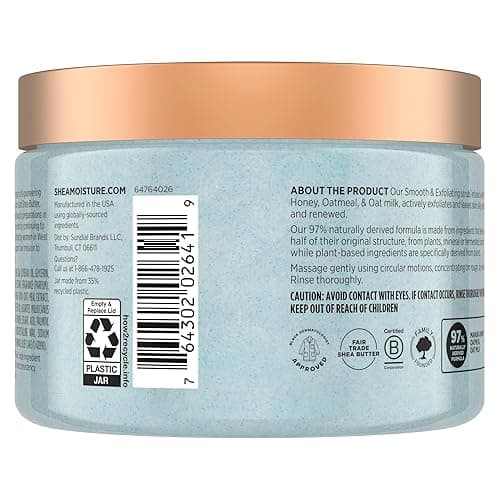 SheaMoisture Shea Sugar Body Scrub Manuka Honey Oatmeal for smooth & exfoliating Smooth and Exfoliating Body scrub with 24h shea moisture nutrients 12 oz thumbnail 2
