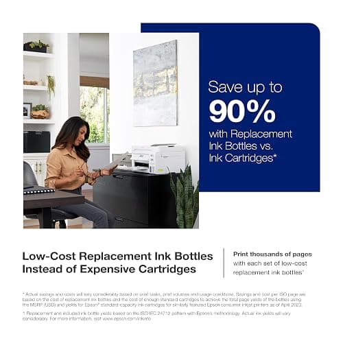 Epson EcoTank ET-4800 Wireless All-in-One Cartridge-Free Supertank Printer with Scanner, Copier, Fax, ADF and Ethernet – Ideal-for Your Home Office, White thumbnail 2
