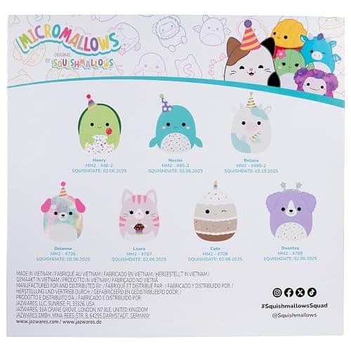 Squishmallows Original Micromallows Plush Birthday Countdown 7-Pack thumbnail 5