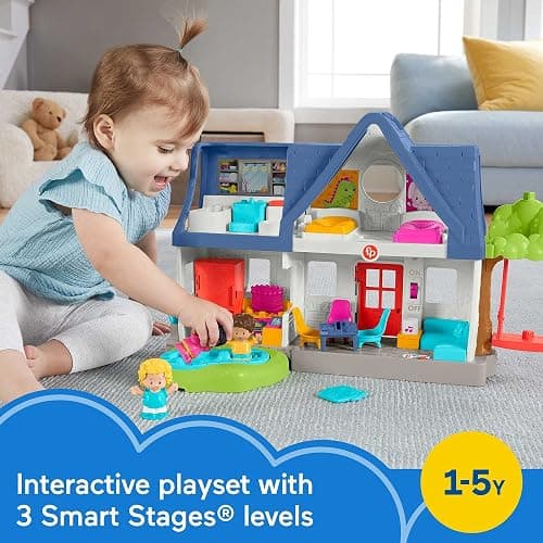 Fisher-Price Little People Friends Together Play House | Pretend Home Playset, Smart Stages with Learning Songs, Toddler Toy, Preschool Kids Ages 1+ Years thumbnail 4