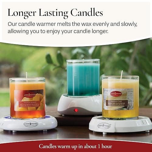 Candle Warmers Etc. Original Candle Warmer Plate (White, Plug-in) – Electric Candle Wax Melter Plate for jar Candles thumbnail 5
