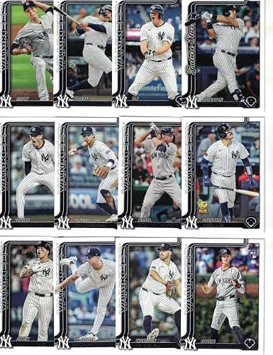 New York Yankees 2025 Topps Complete Mint 26 Card Team Set Featuring Aaron Judge on 3 Different Cards with Will Warren, Carlos Narvaez, Ben Rice and Duke Ellis Rookie Cards Plus thumbnail 3