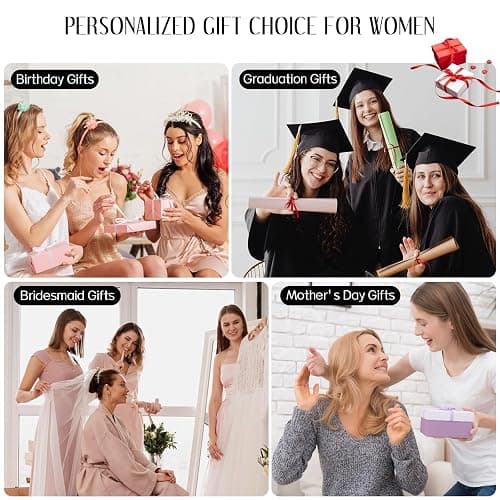 CLOUDWINGS Women Gifts | Initial Makeup Bag Set for Girl Personalized Gifts for Bridesmaid Friend Graduation Teachers PU Leather Cosmetic Travel Toiletry Bag(Beige,L) thumbnail 7