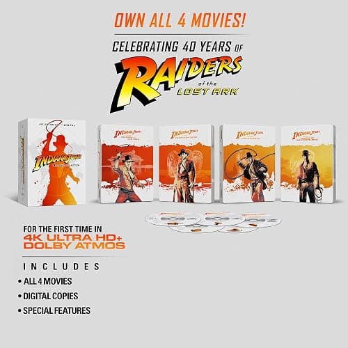 Indiana Jones 4-Movie Collection Limited Edition Steelbook [4K UHD + Digital Copy] thumbnail 4