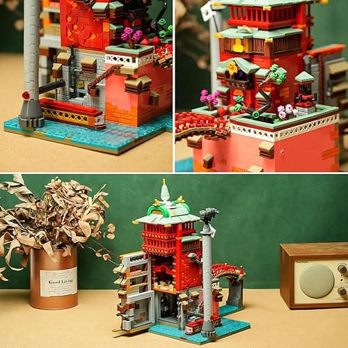 Flowers Japanese Castle House Building Kit Compatible with Lego Sets for adutls,Creator Architecture Building Model Set for Girls 8-14 Years Up Movie Lover 1826 pcs thumbnail 5